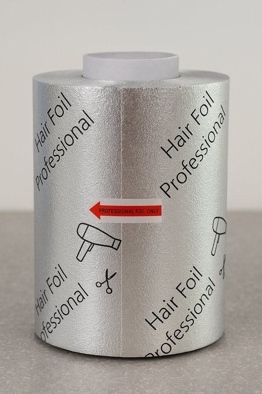 Professional Hair Foil Roll– 4.7 in x 328 ft, 15 Micron, Embossed, Silver